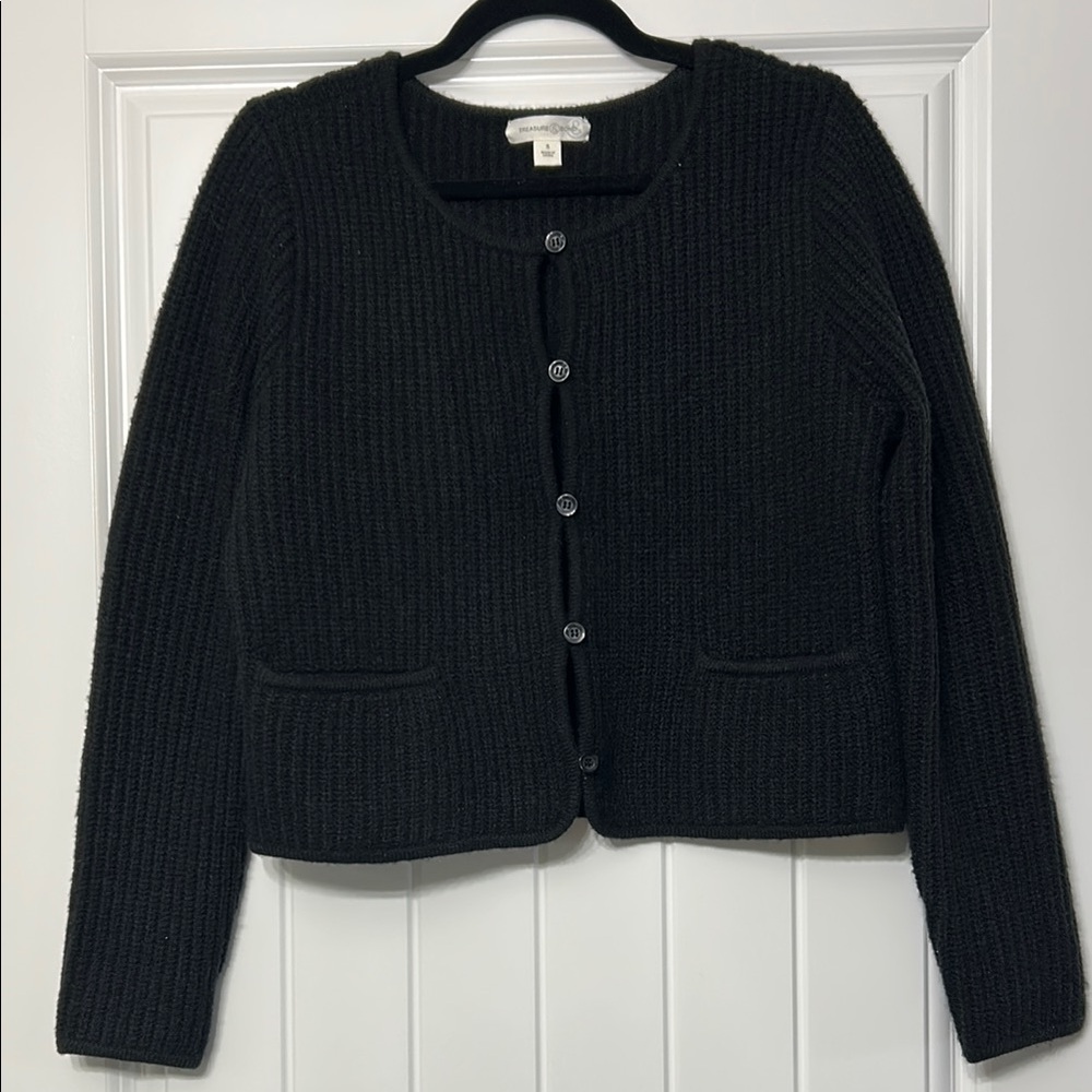 Women's Black Cardigan Sweater